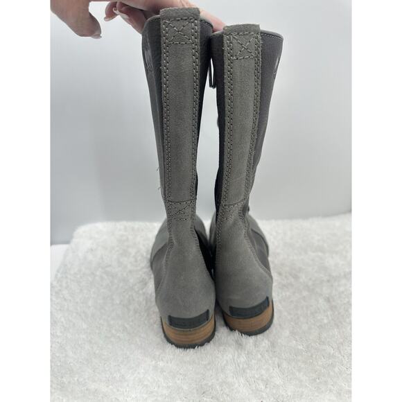 Sorel Major Maverick Grey and Black Leather Lace Up Mid Calf Boots Size 7.5 - Picture 6 of 11